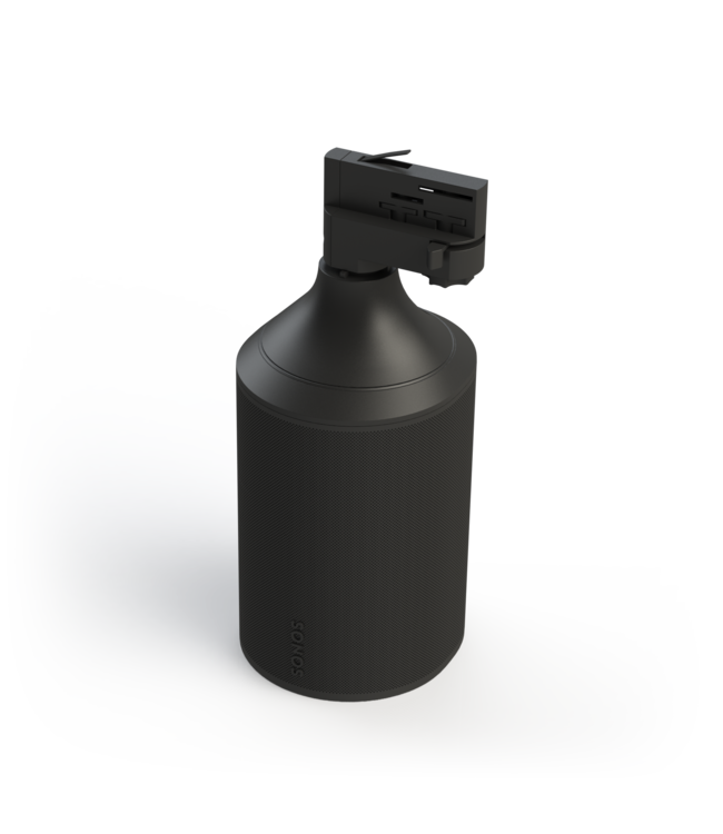 TrackRail Solutions 3-Fase Rail Beugel Zwart – Voor Sonos Era 100