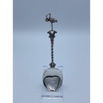 Juwelier Arie de Koning Silver birth spoon stork with Baby (small spoon)