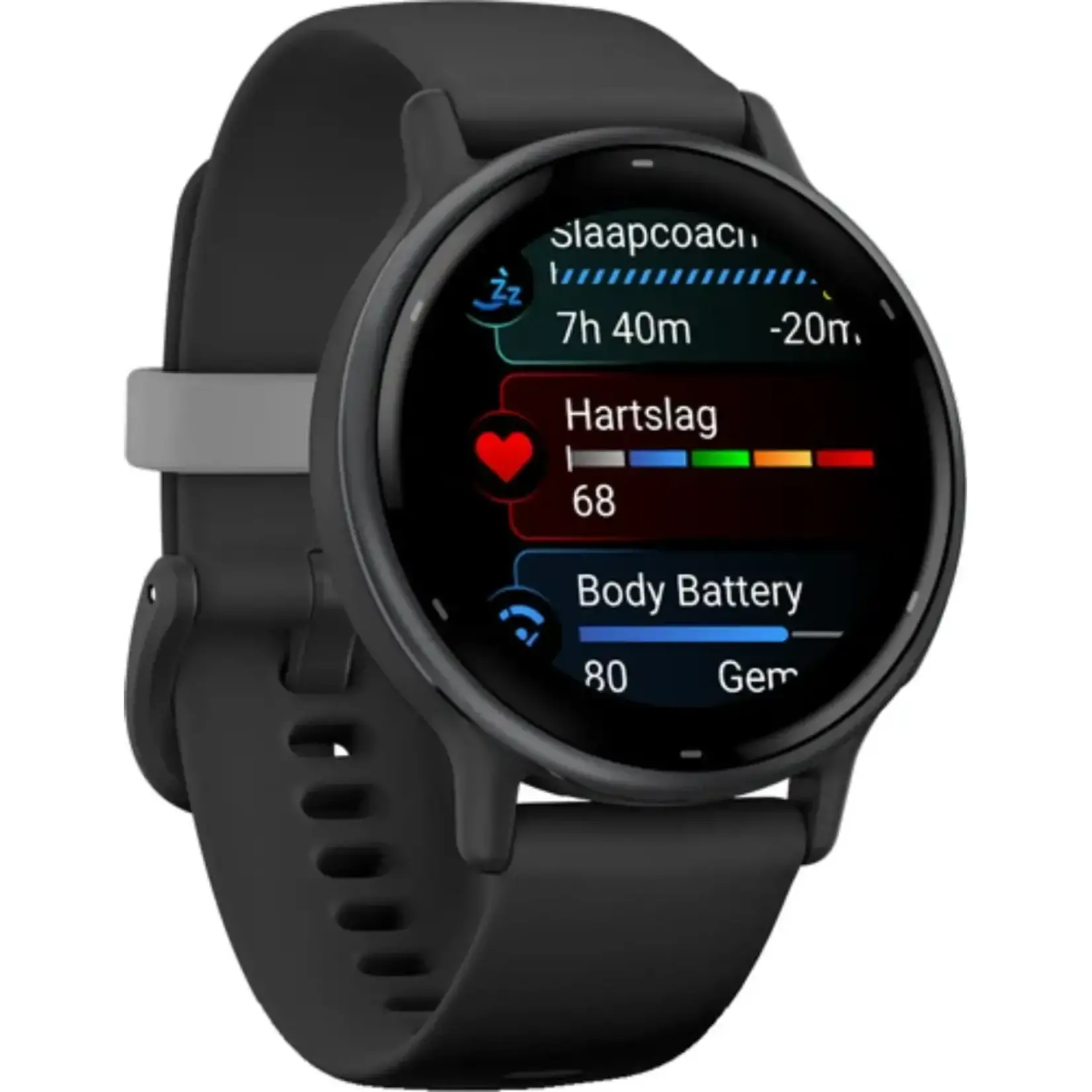 Garmin Garmin vívoactive® 5 Slate aluminium bezel met zwarte behuizing en siliconen polsband  010-02862-10