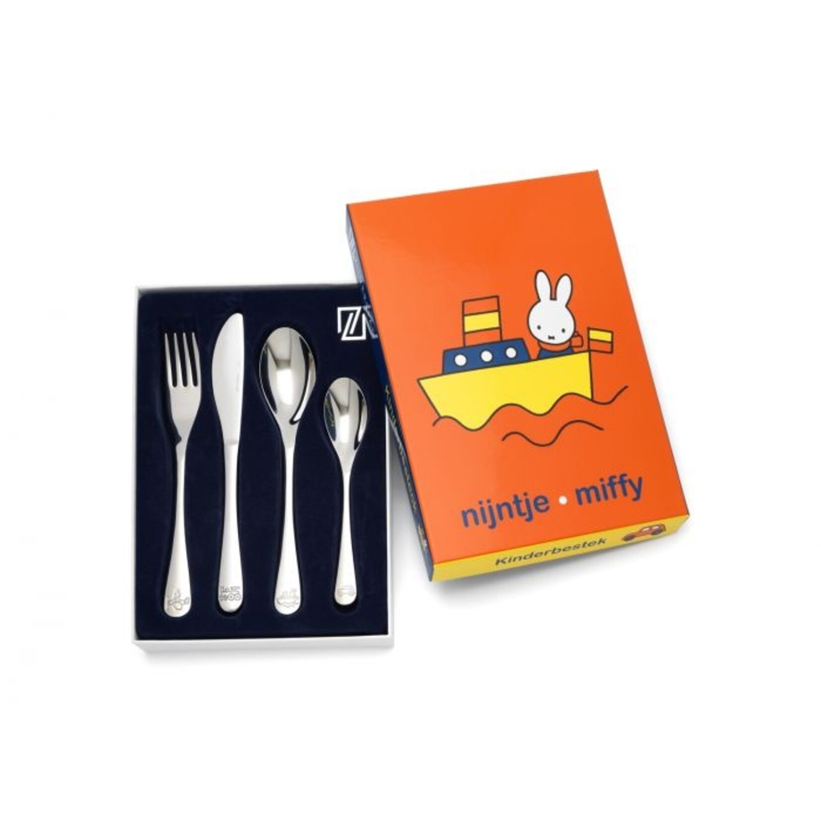 Zilverstad Zilverstad children's cutlery 4-piece ''Miffy Vehicles'' 4255070