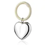 Luxury Gifts Silver rattle heart large 5*10mm wg-05999