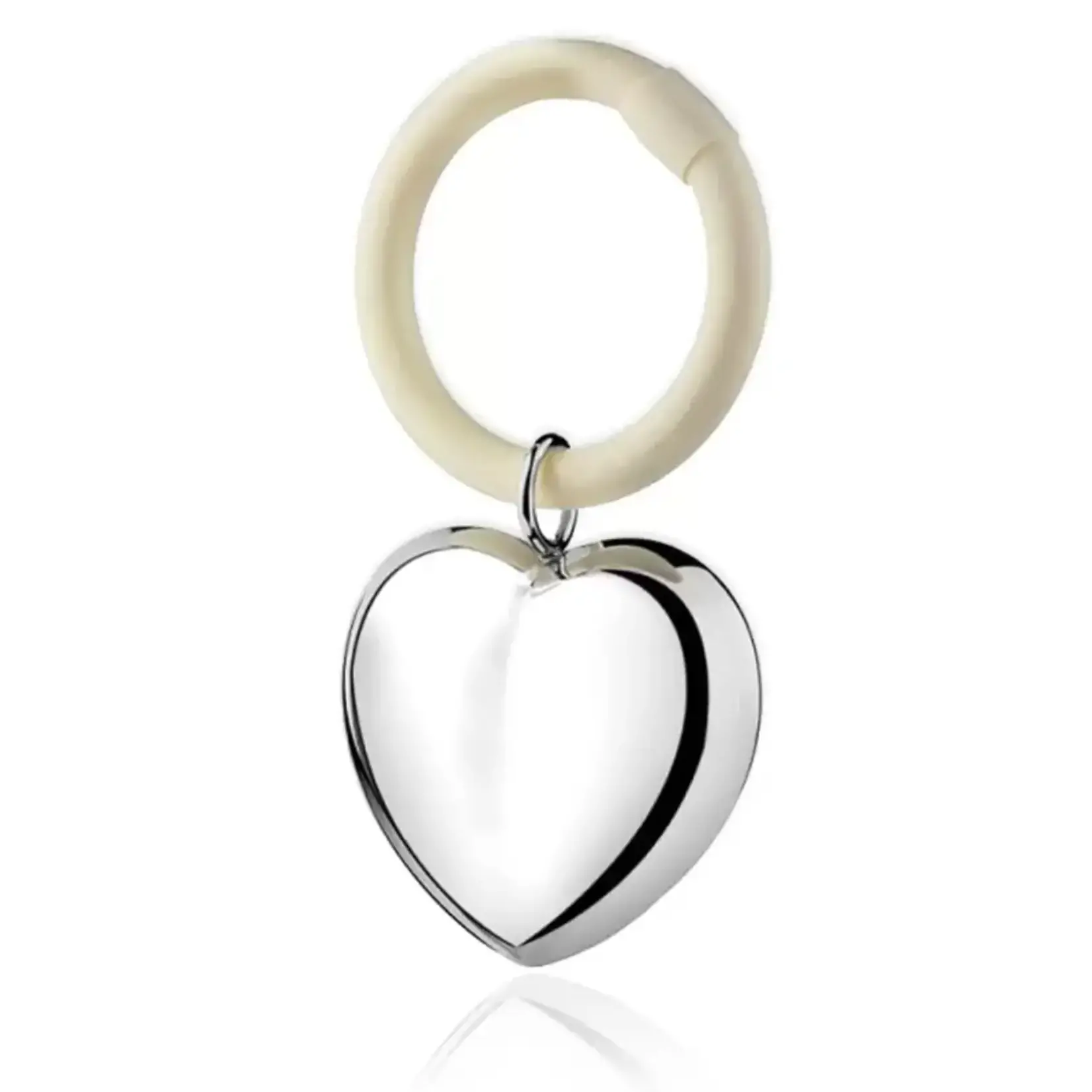 Luxury Gifts Zilveren rammelaar hart groot 5*10mm wg-05999