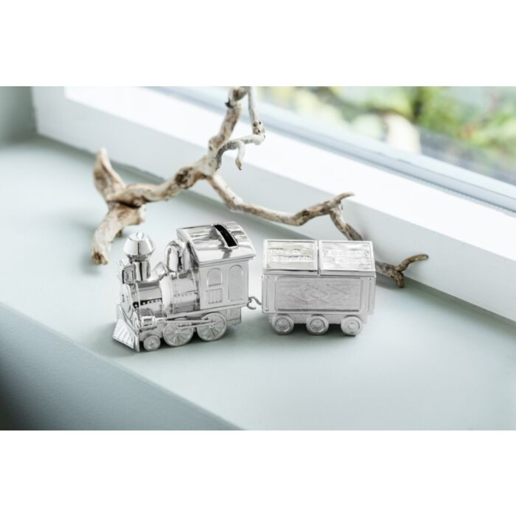 Zilverstad Zilverstad silver-plated money box/tooth box locomotive 6008060