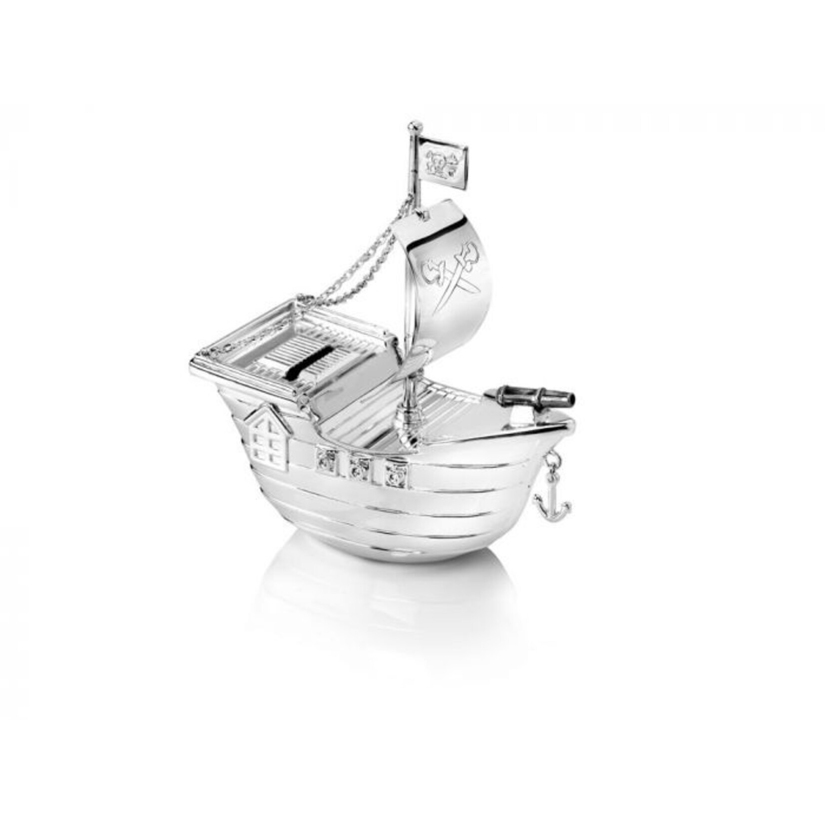 Zilverstad Zilverstad silver-plated money box ''pirate boat'' 6179261