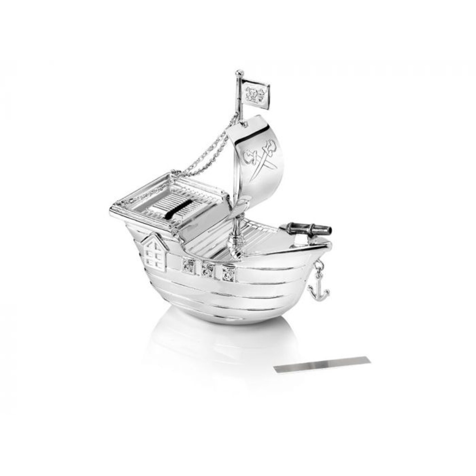 Zilverstad Zilverstad silver-plated money box ''pirate boat'' 6179261