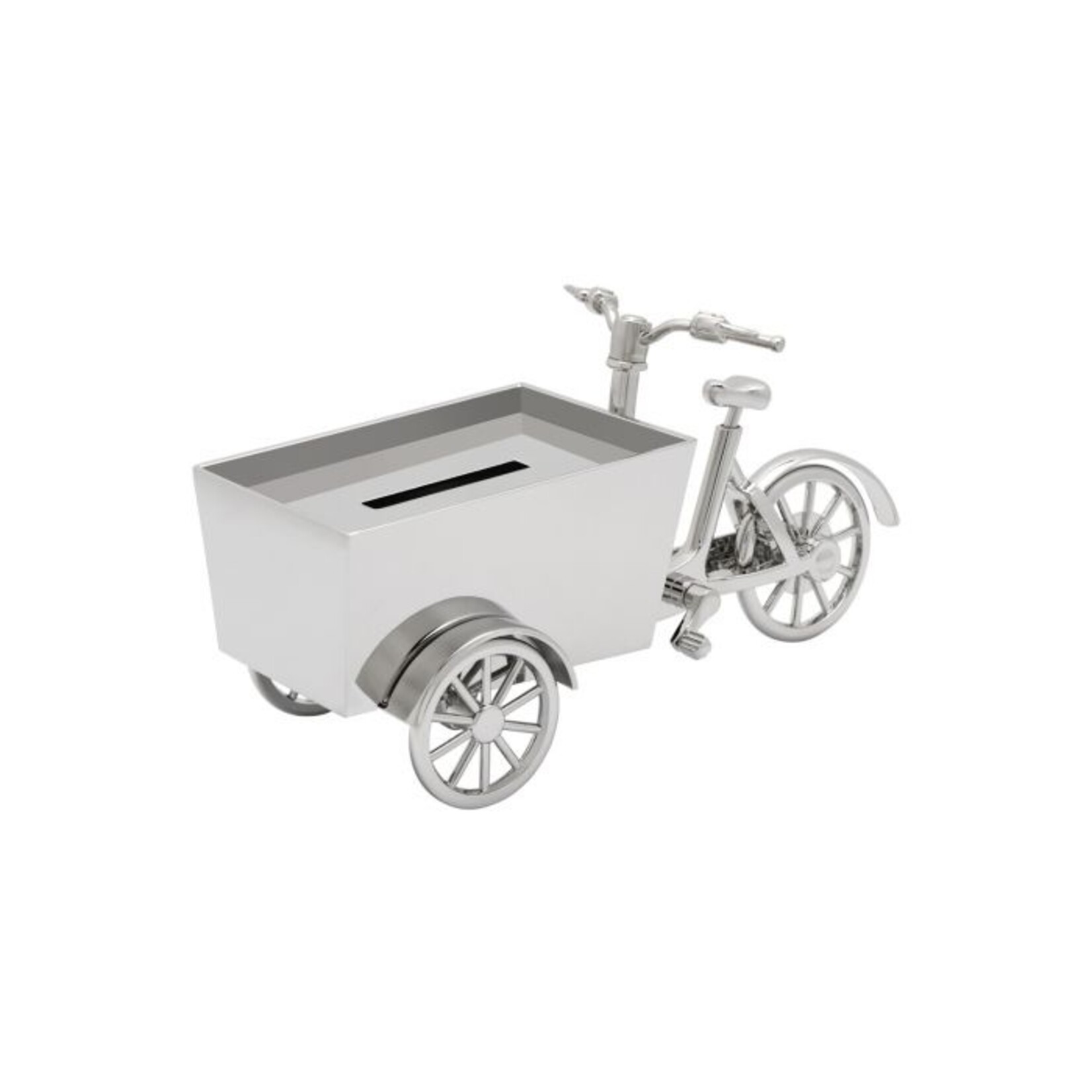 Zilverstad Zilverstad verzilverde spaarpot ''bakfiets'' 6165061