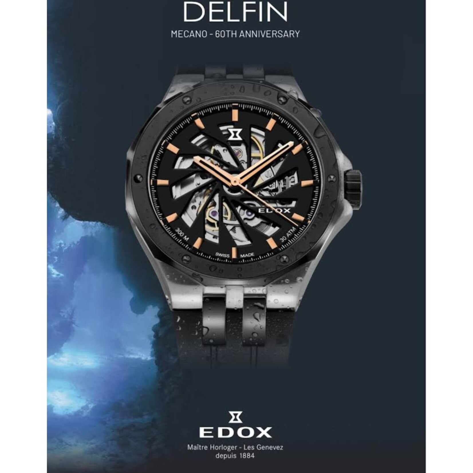 Edox Edox Delfin Mecano 60th Anniversary Limited Edition 85304 357GN NRN1