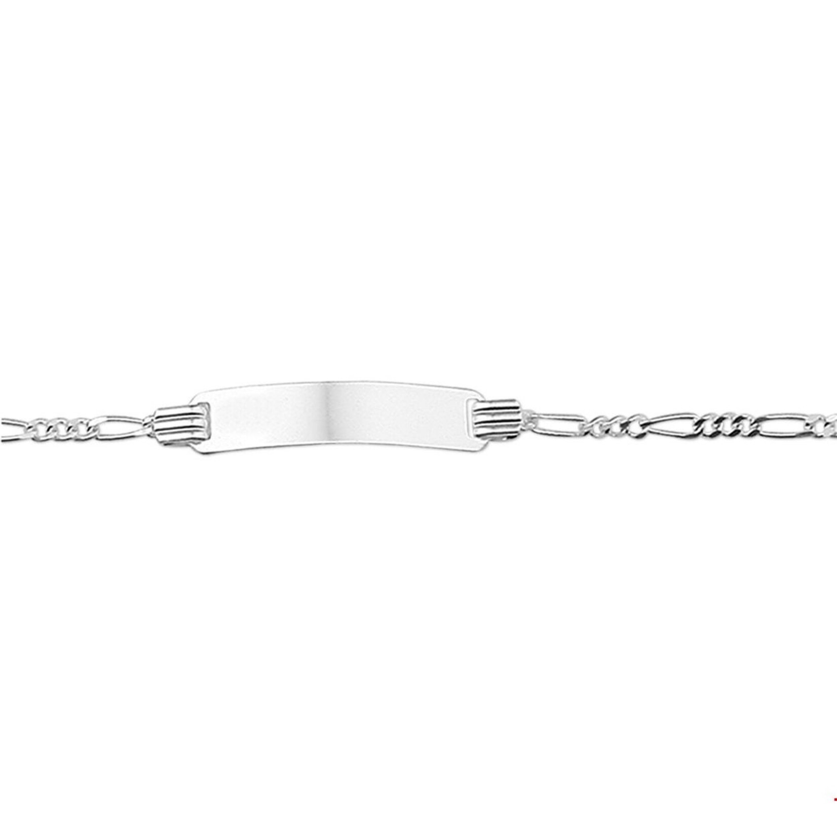 Zilveren graveer/naamplaat armband 11-13cm recht