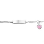 Silver engraving bracelet 11-13cm with heart