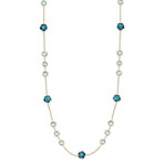 Excellent Jewelry Excellent Jewelry geelgouden collier cw136442 met topaas 45cm