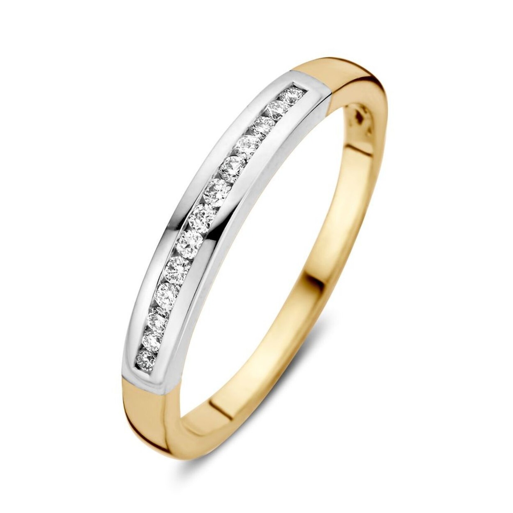 Excellent Jewelry Excellent Jewelry bicolor briljant ring rp416915 maat 17.75 (56) h-si1 0.12ct