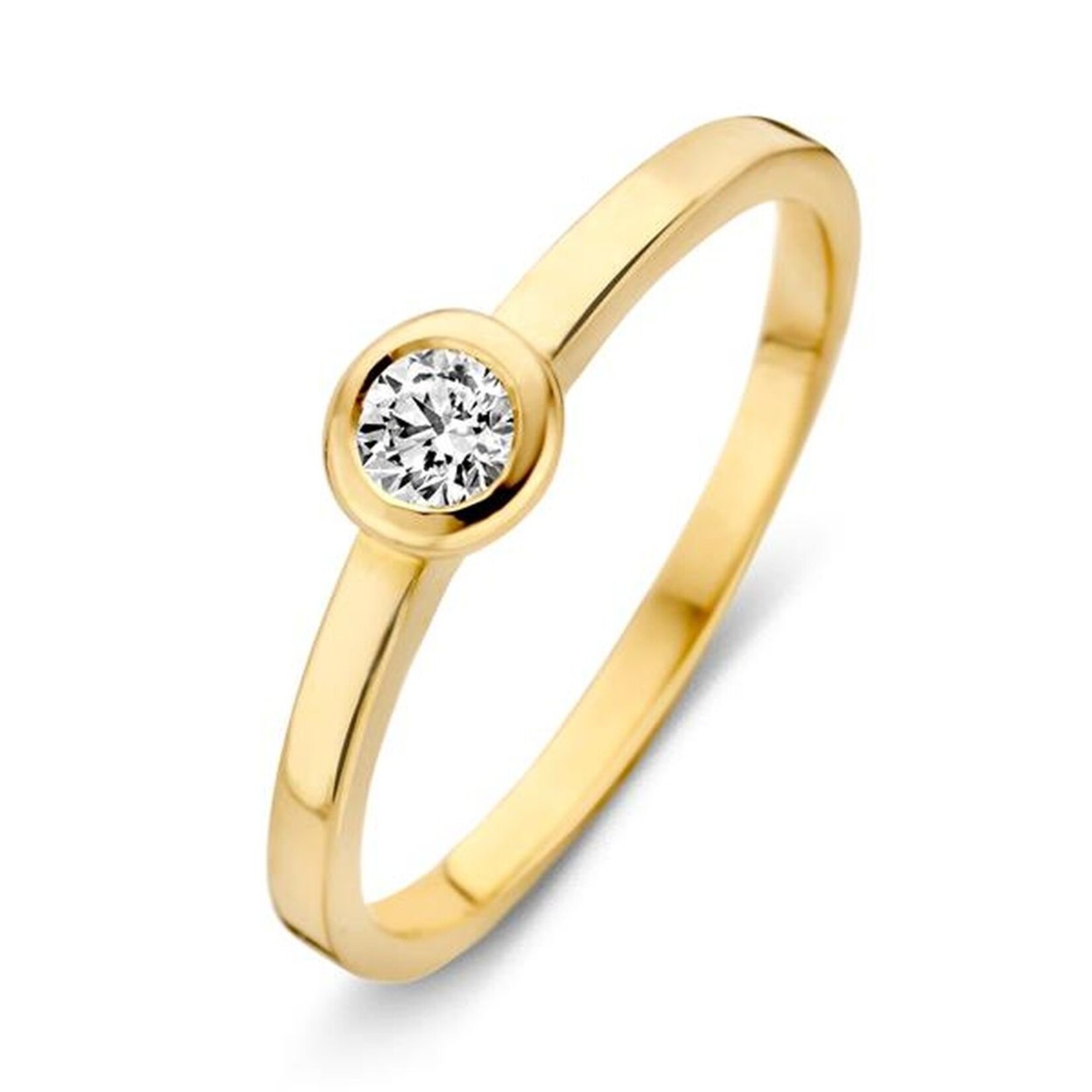 Excellent Jewelry Excellent Jewelry geelgouden ring rh126188 zirkonia maat 17.75 (56)