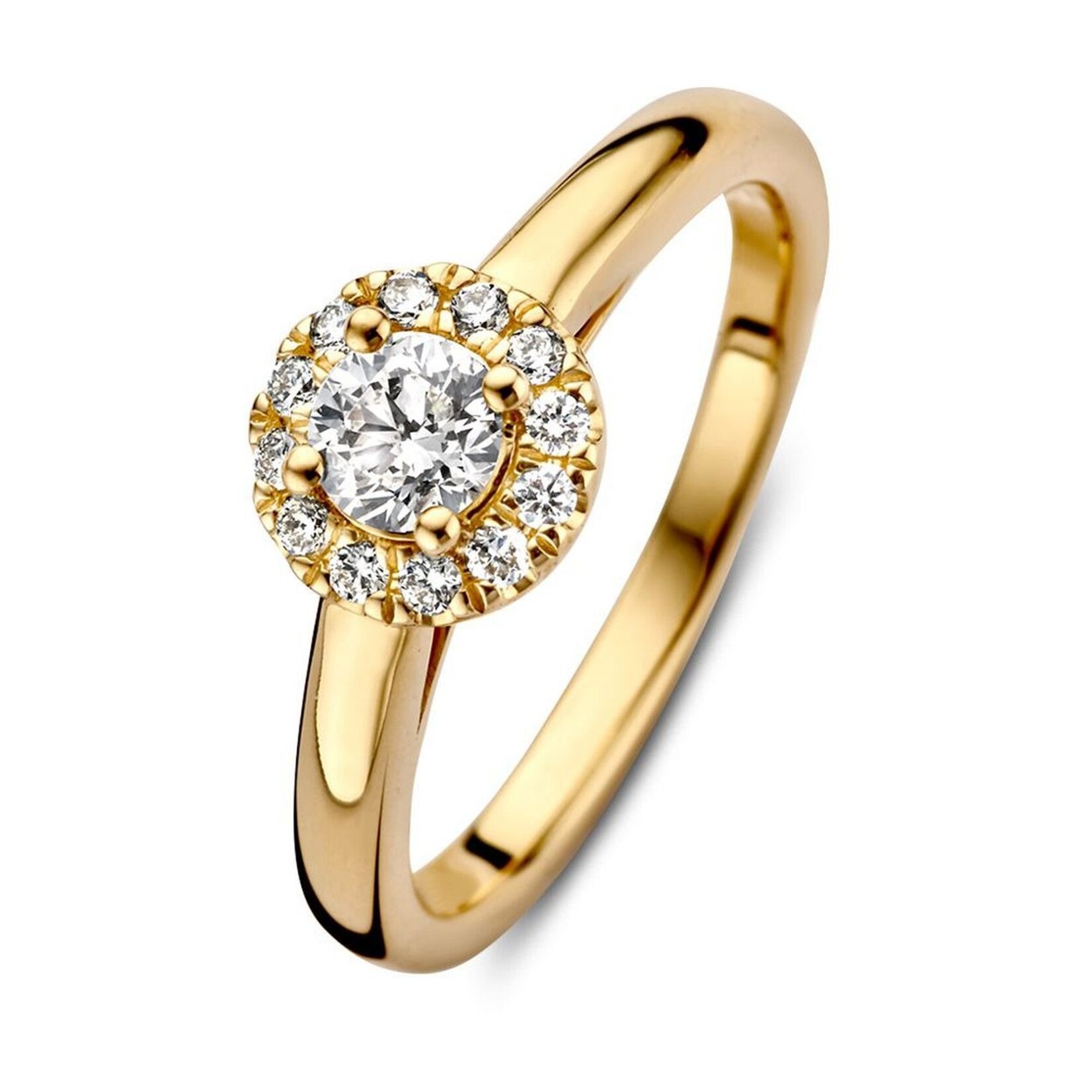 Excellent Jewelry Excellent Jewelry geelgouden entourage briljant ring rg117220 maat 17,75 (56)