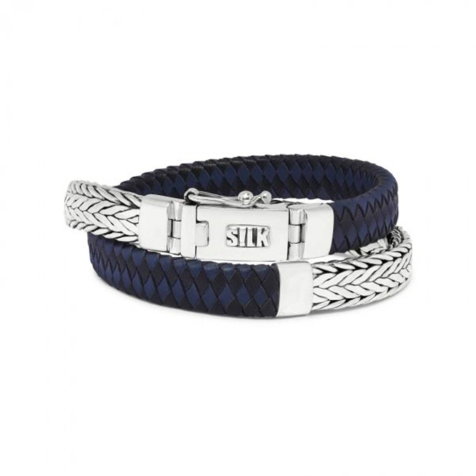Silk Silk armband alpha 362bbu zwart/blauw 21cm