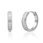 Sparkling Jewels Sparkling baguette creolen zilver eas23