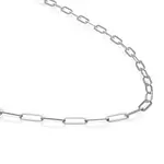 Sparkling Jewels Sparkling long link necklace | silver sn-lgs-045