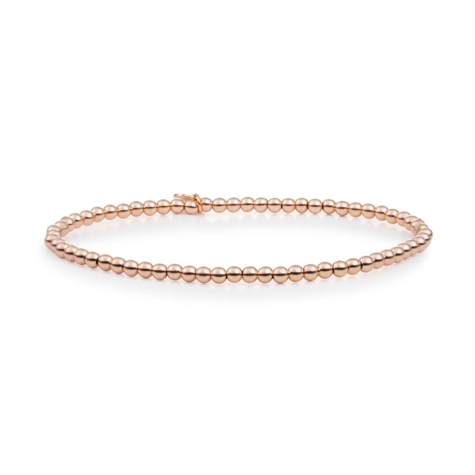 Sparkling Jewels Sparkling saturn 3mm bead bracelet | rose gold colored sb-rg-3mm-add