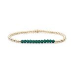 Sparkling Jewels Sparkling petrol green quartz universe bracelet sbg-gem52-3mm-line