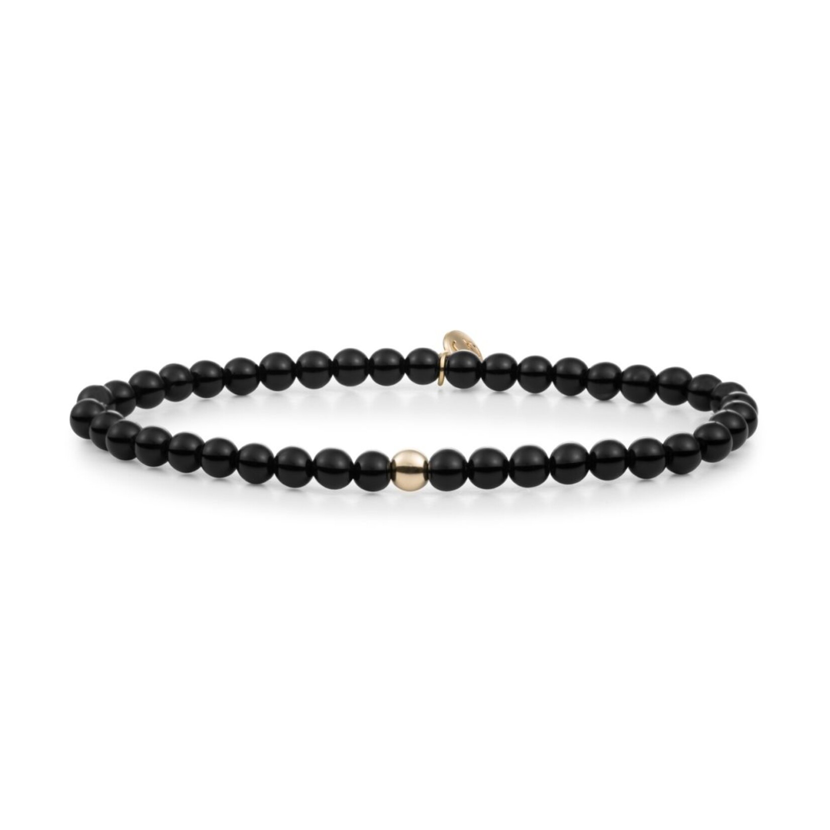 Sparkling Jewels Sparkling onyx saturn small bracelet sbg-gem07-add-4mm