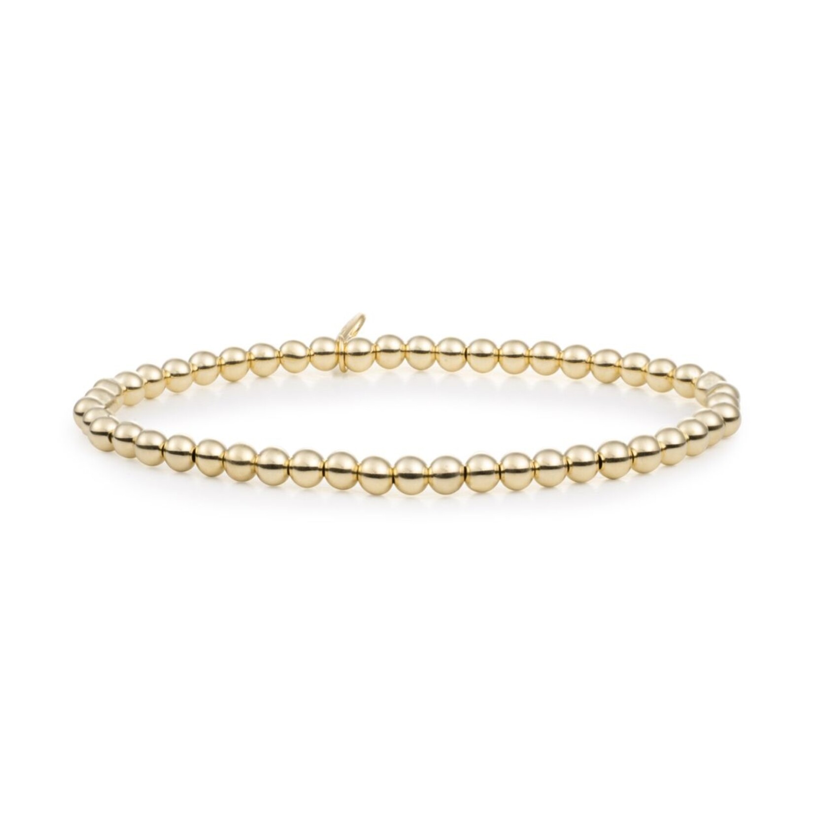 Sparkling Jewels Sparkling saturn 4mm bead bracelet | gold colored sb-g-4mm-add