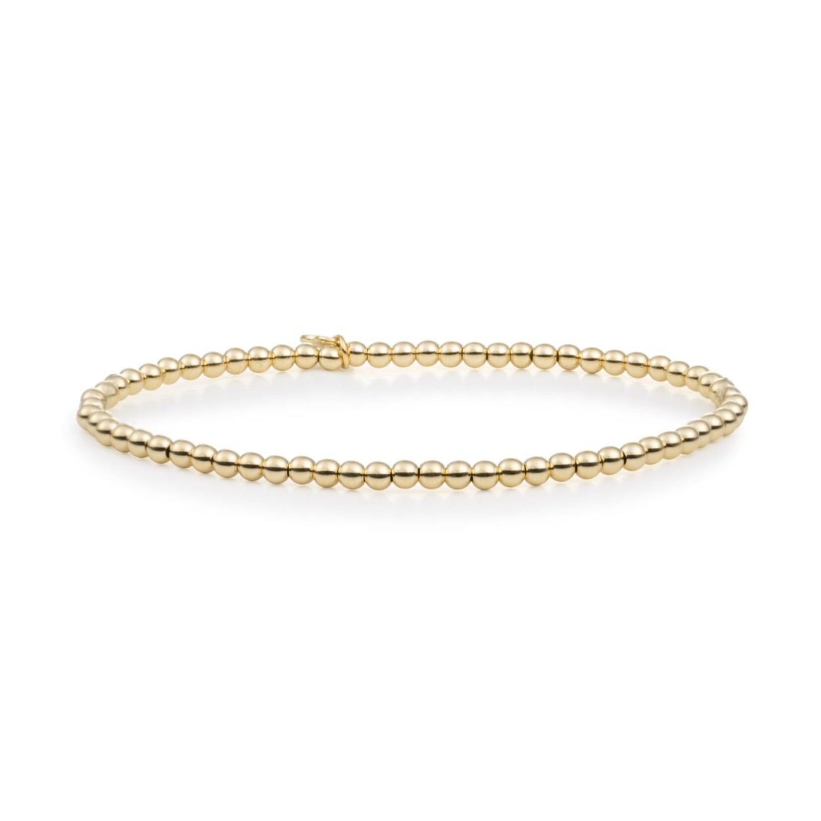 Sparkling Jewels Sparkling saturn 3mm bead bracelet | gold colored sb-g-3mm-add