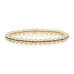 Sparkling Jewels Sparkling saturn 6mm bead bracelet | gold colored sb-g-6mm-add