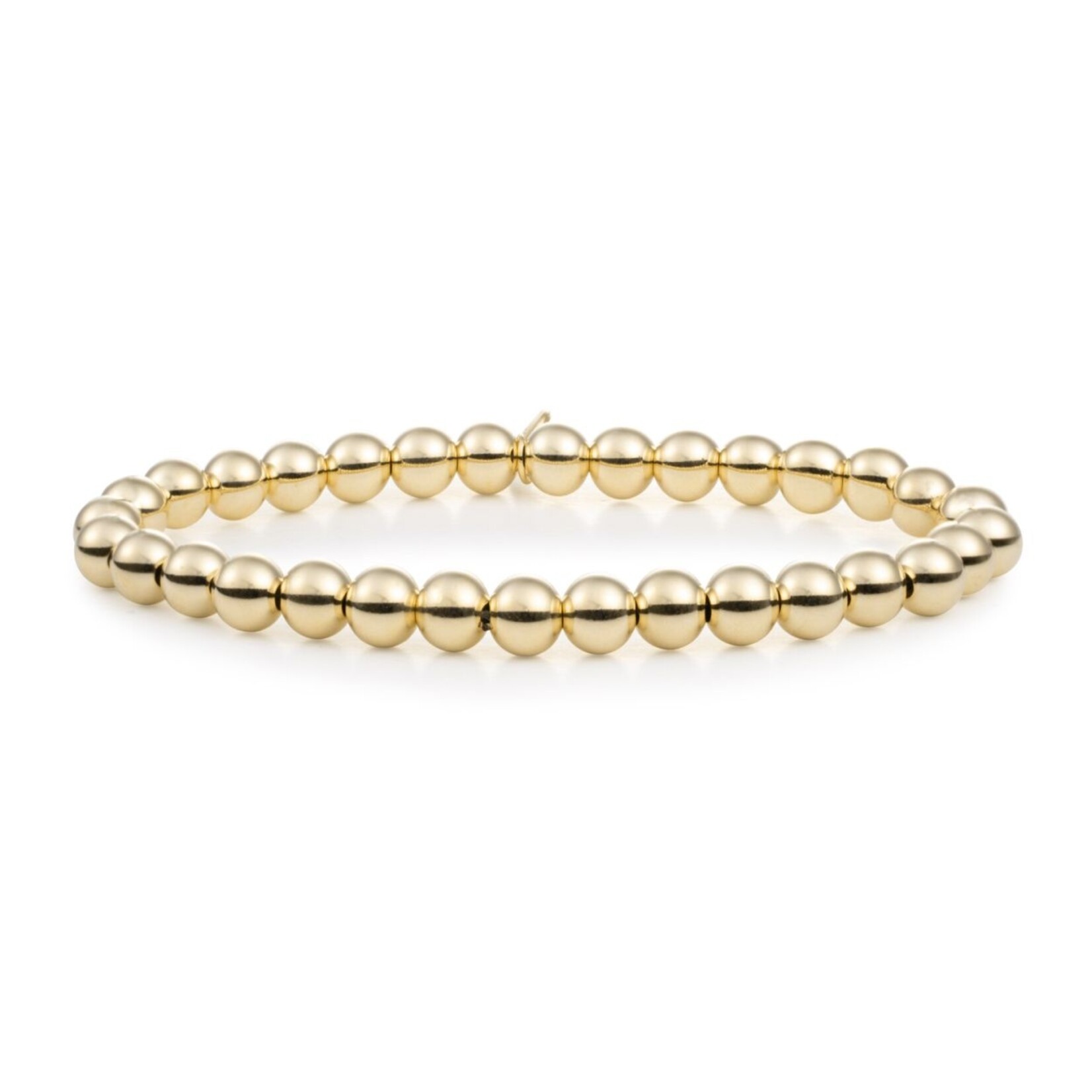 Sparkling Jewels Sparkling saturn 6mm bead bracelet | gold colored sb-g-6mm-add