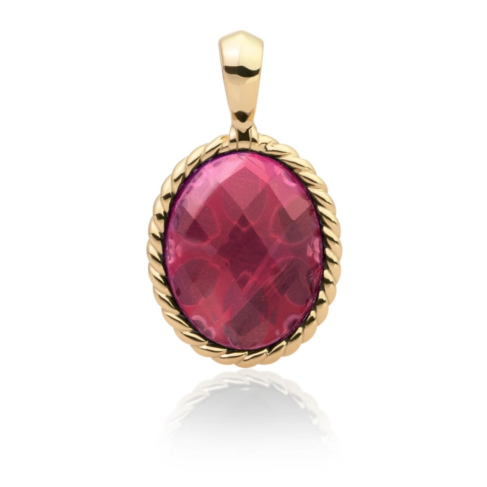 Sparkling Jewels Sparkling twist pendant - fuchsia quartz spg21-g51