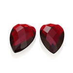 Sparkling Jewels Ruby quartz blossom oorbel edelstenen EAGEM50-BS