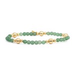 Sparkling Jewels Green aventurine bold mix bracelet BLK01G-G29