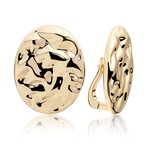 Sparkling Jewels Sparkling Jewels Round Clip Earrings Gold-colored EAG26