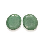 Sparkling Jewels Green aventurine large oval earring gemstones eagem29-ro