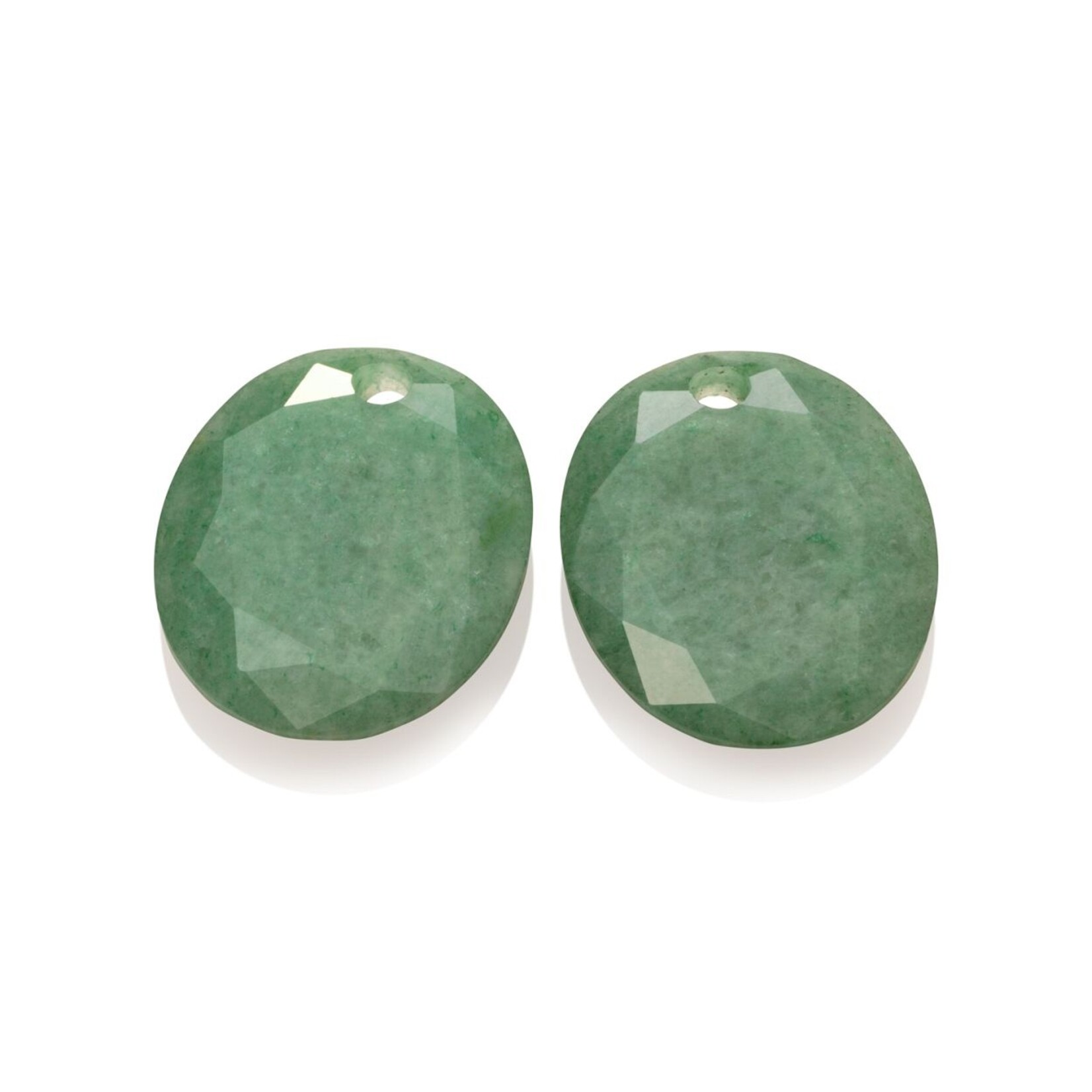 Sparkling Jewels Green aventurine large oval oorbel edelstenen eagem29-ro