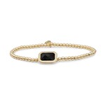 Sparkling Jewels Onyx baguette armband sb-g-3mm-bag07