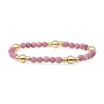 Sparkling Jewels Pink rhodonite bold mix armband blk01g-g24