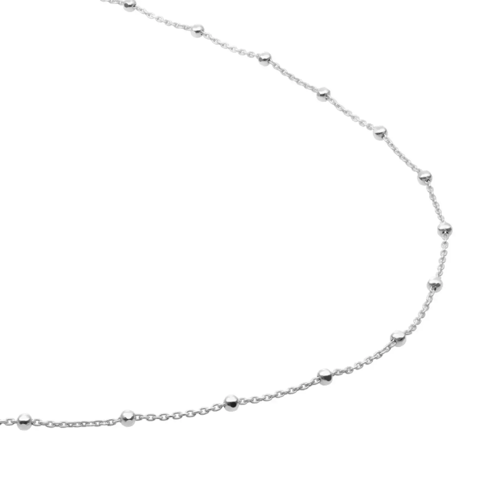 Sparkling Jewels Faceted ball chain | zilver sn-sbs-045