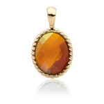 Sparkling Jewels Twist pendant - citrine quartz spg21-g38