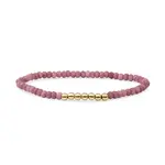 Sparkling Jewels Pink rhodonite reverse universe bracelet sb-g-4mm-rli-g24