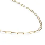 Sparkling Jewels Sparkling Jewels Long link necklace gold colored sn-lgg-045