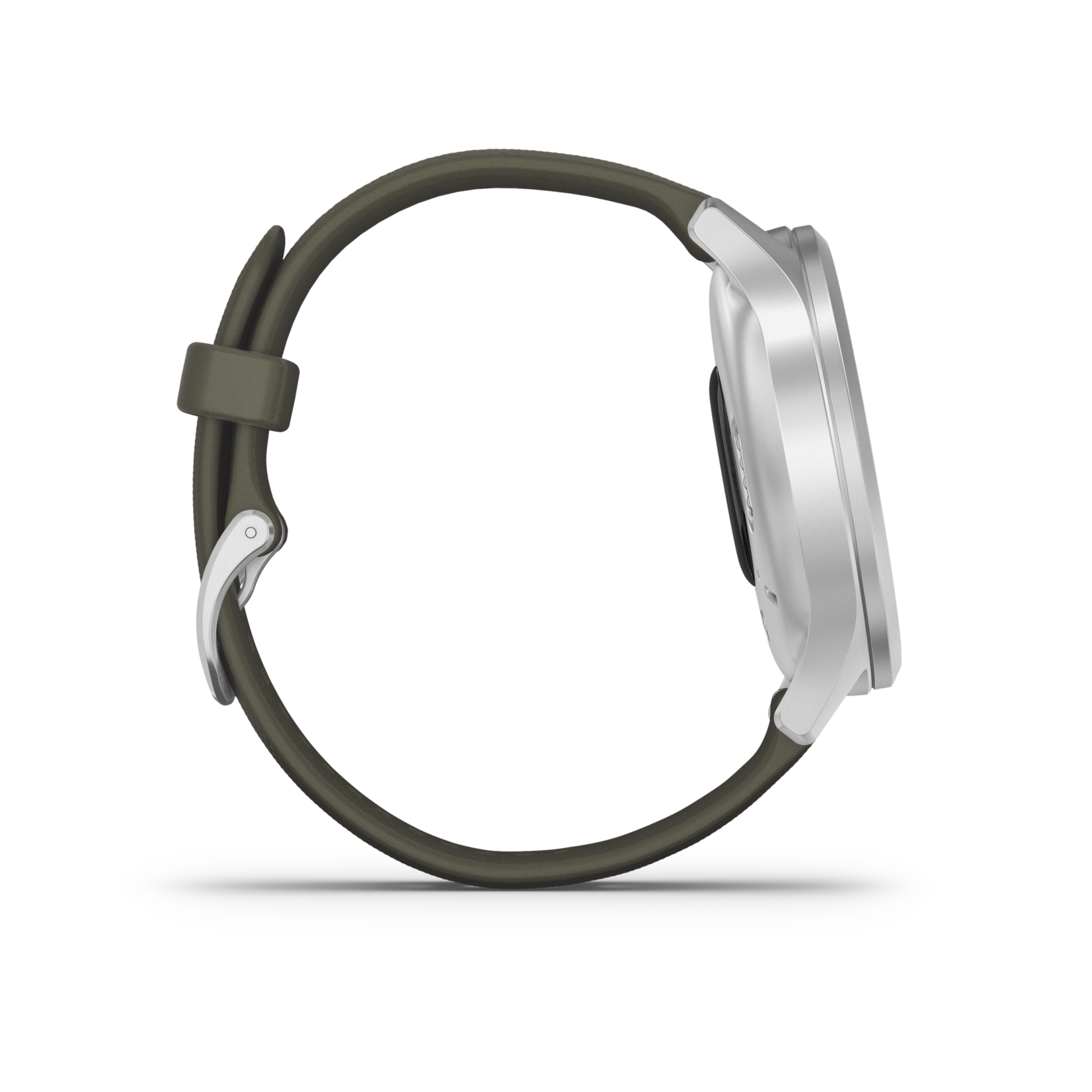 Garmin Garmin Vívomove® Style Silver aluminum housing with moss silicone wrist strap 010-02240-01