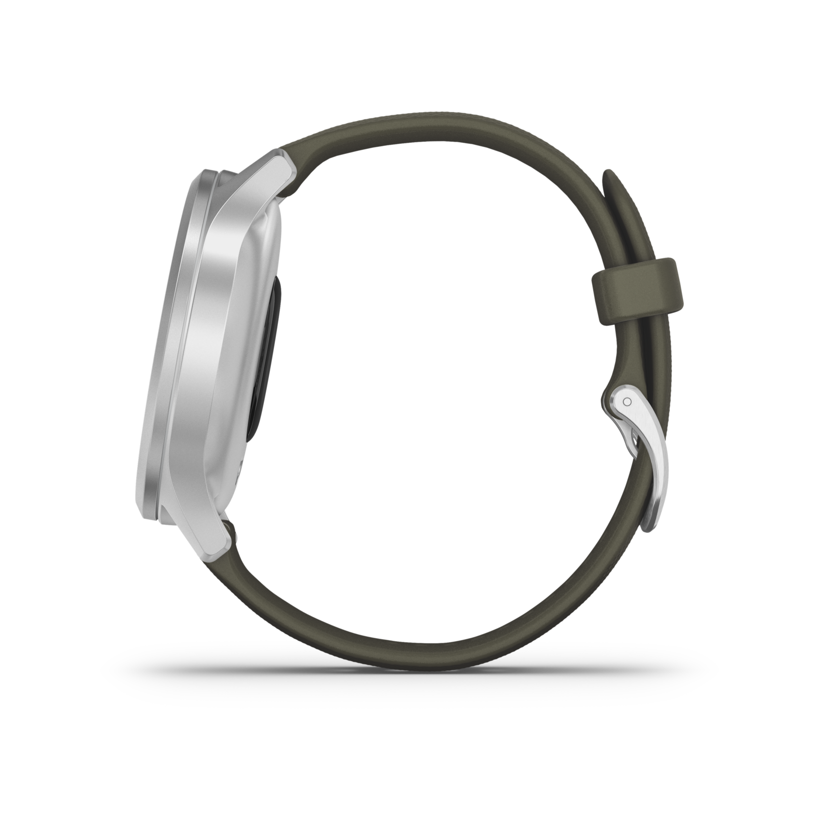 Garmin Garmin Vívomove® Style Silver aluminum housing with moss silicone wrist strap 010-02240-01