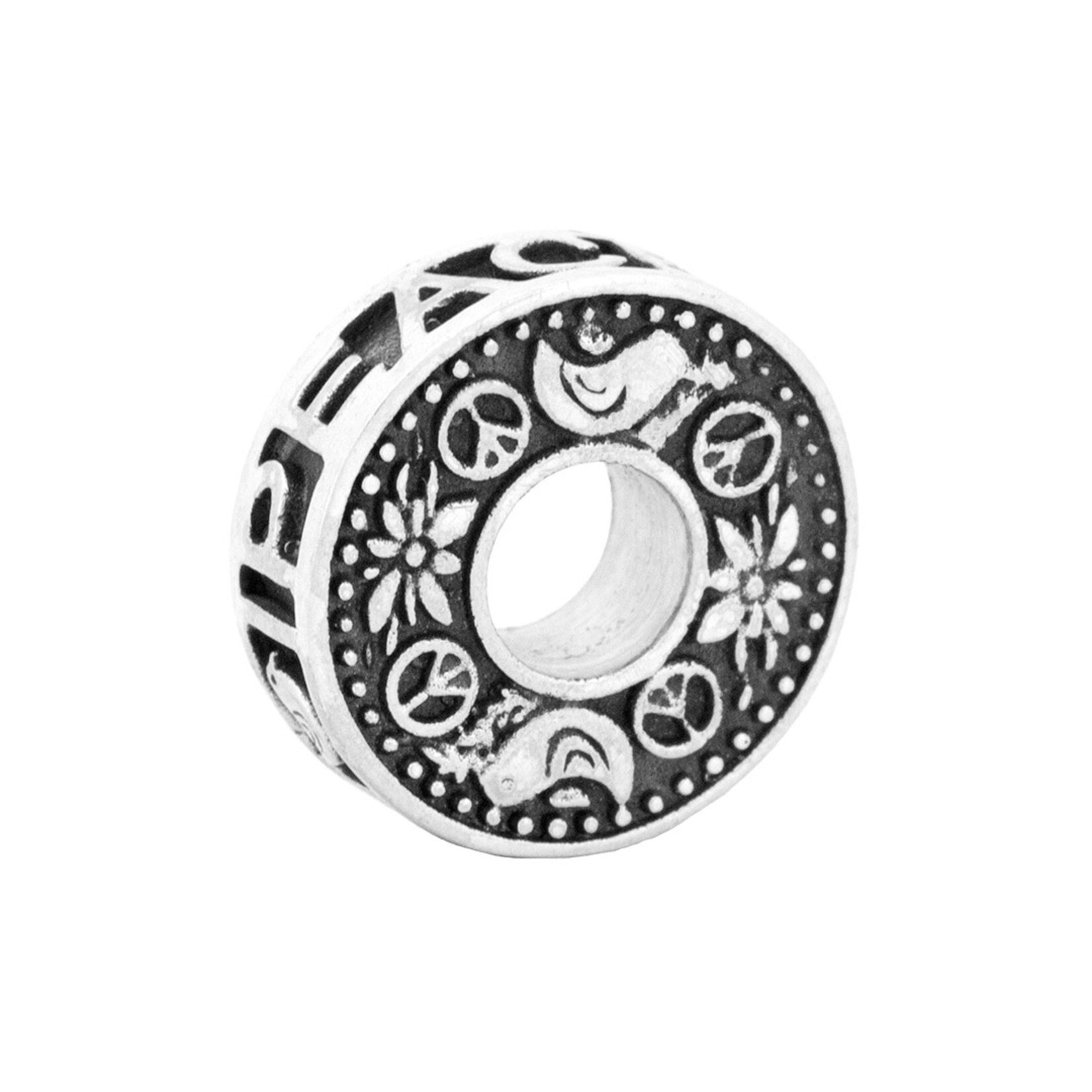 Black Raven Beads  Black Raven Beads Wish Coin Peace BRS034