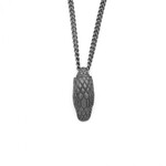Silk Silk fierce necklace s27 with pendant black 60cm