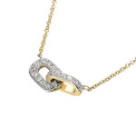 Juwelier Arie de Koning Yellow gold brilliant necklace 19-0.11 Crt H SI 42/45cm