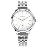 Zinzi ZINZI Classy watch 34mm white mother of pearl dial steel case and strap date ziw1017