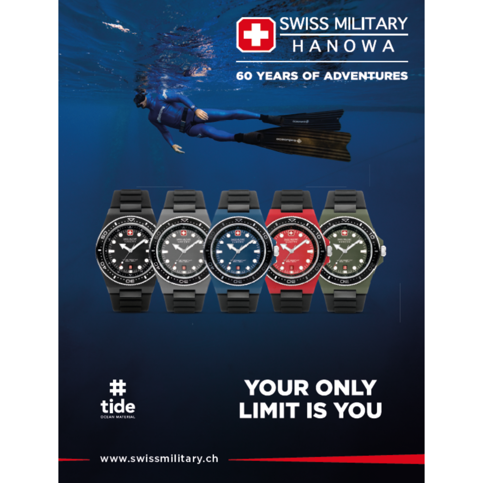 Swiss Military Hanowa Swiss Military Hanowa aqua smwgn0001181 ocean pioneer horloge