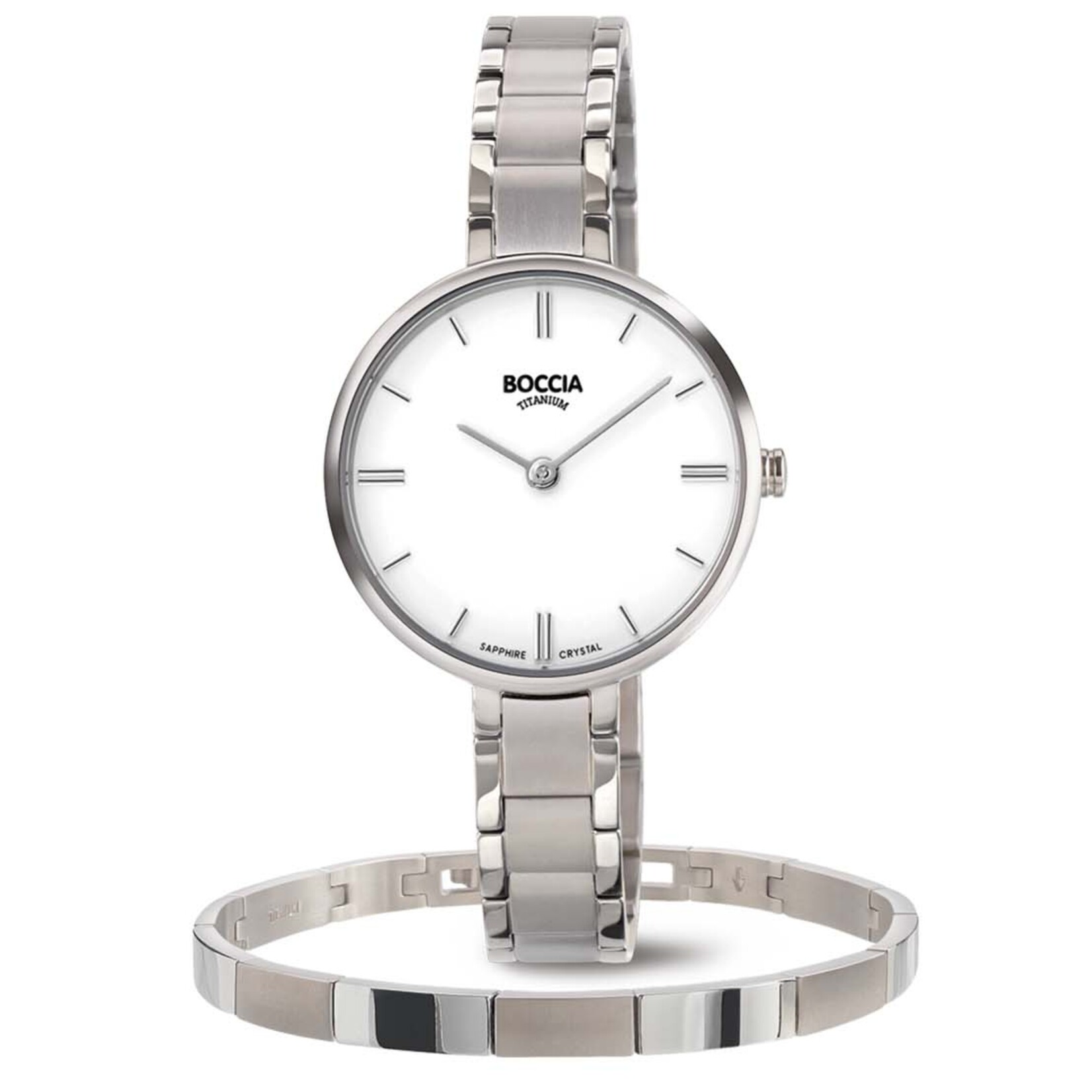Boccia Boccia Titanium dames Horloge 3286-03 met gratis armband 5atm