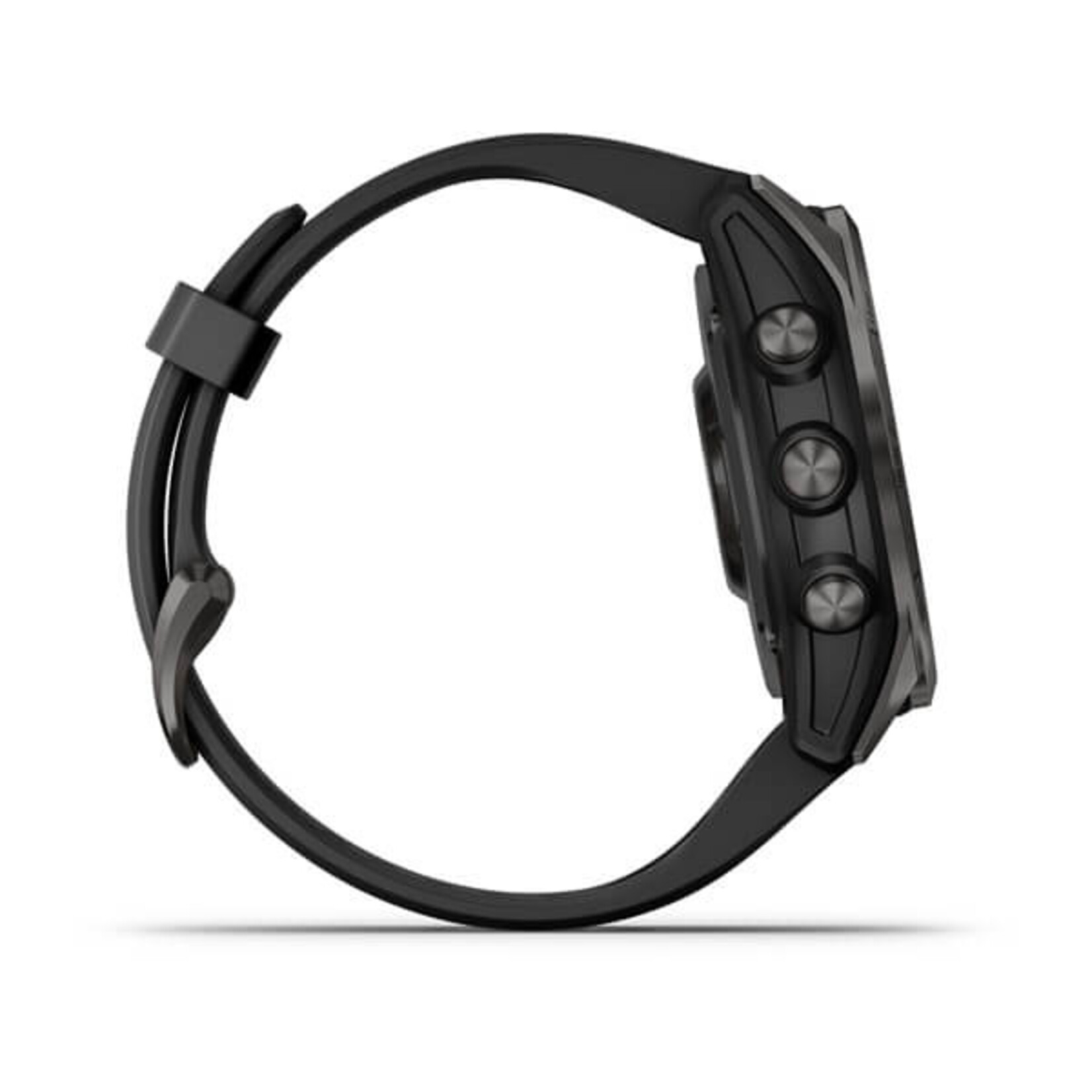 Garmin Garmin Fenix 7S Sapphire Solar 010-02539-25 carbon gray DLC titanium kast en een zwarte polsband