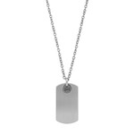 AZE Jewels Aze Jewels NECKLACE DOGTAG PLATE - INOX 80cm AZ-NL008-A-080