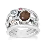 Rabinovich Rabinovich silver ring glam 78803022 size 18.5 (58)